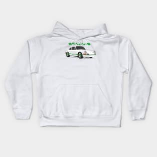 supercar 911 carrera rs turbo 1972 white green Kids Hoodie